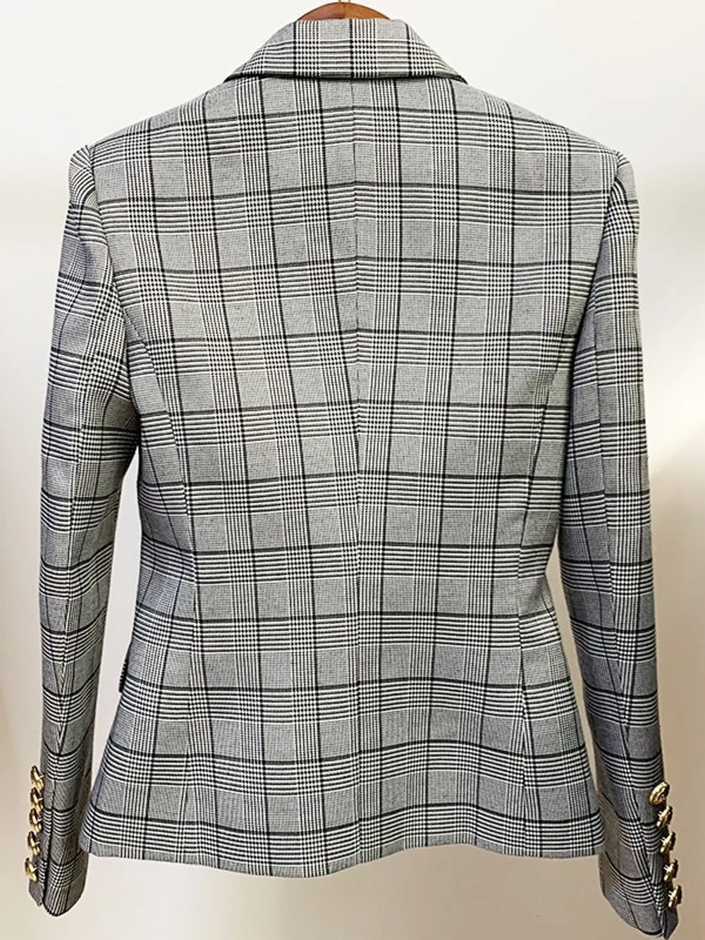 Plaid Double Breasted Blazer