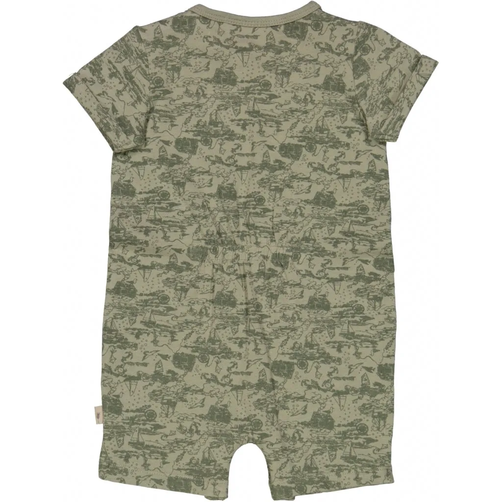 Playsuit Elvin - dried sage sealife