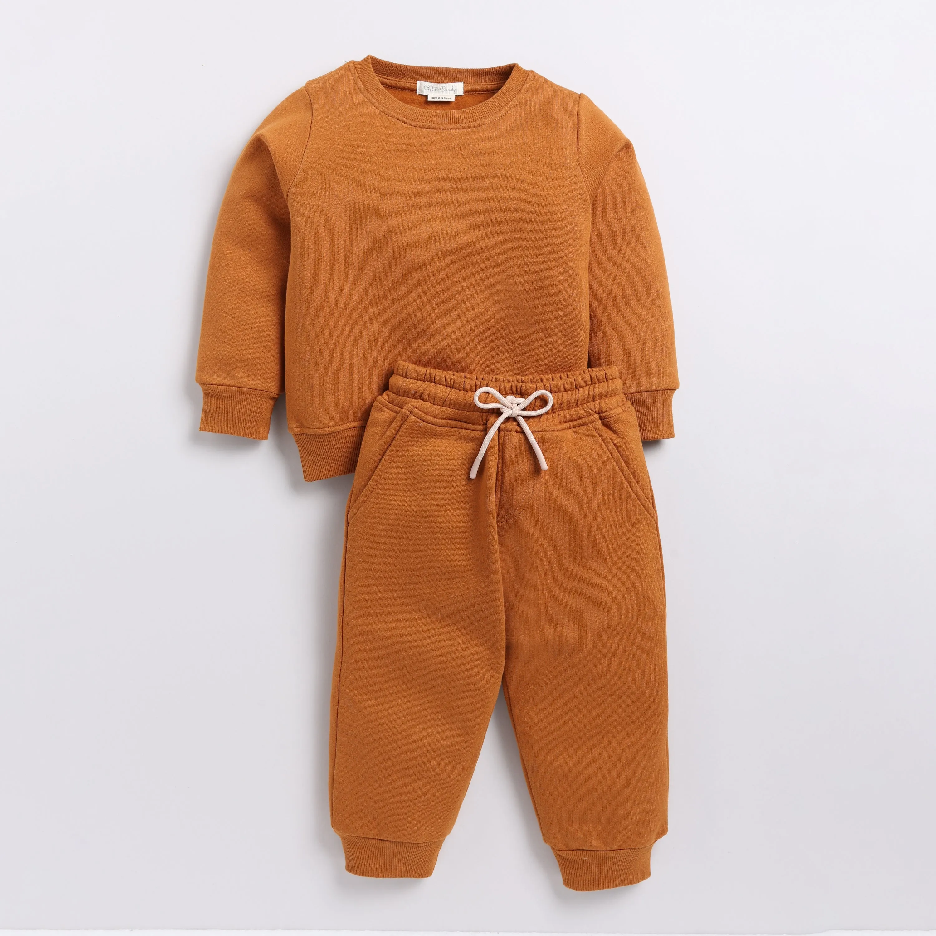 Pumpkin Spice Organic Fleece Sweatshirt & Jogger Set