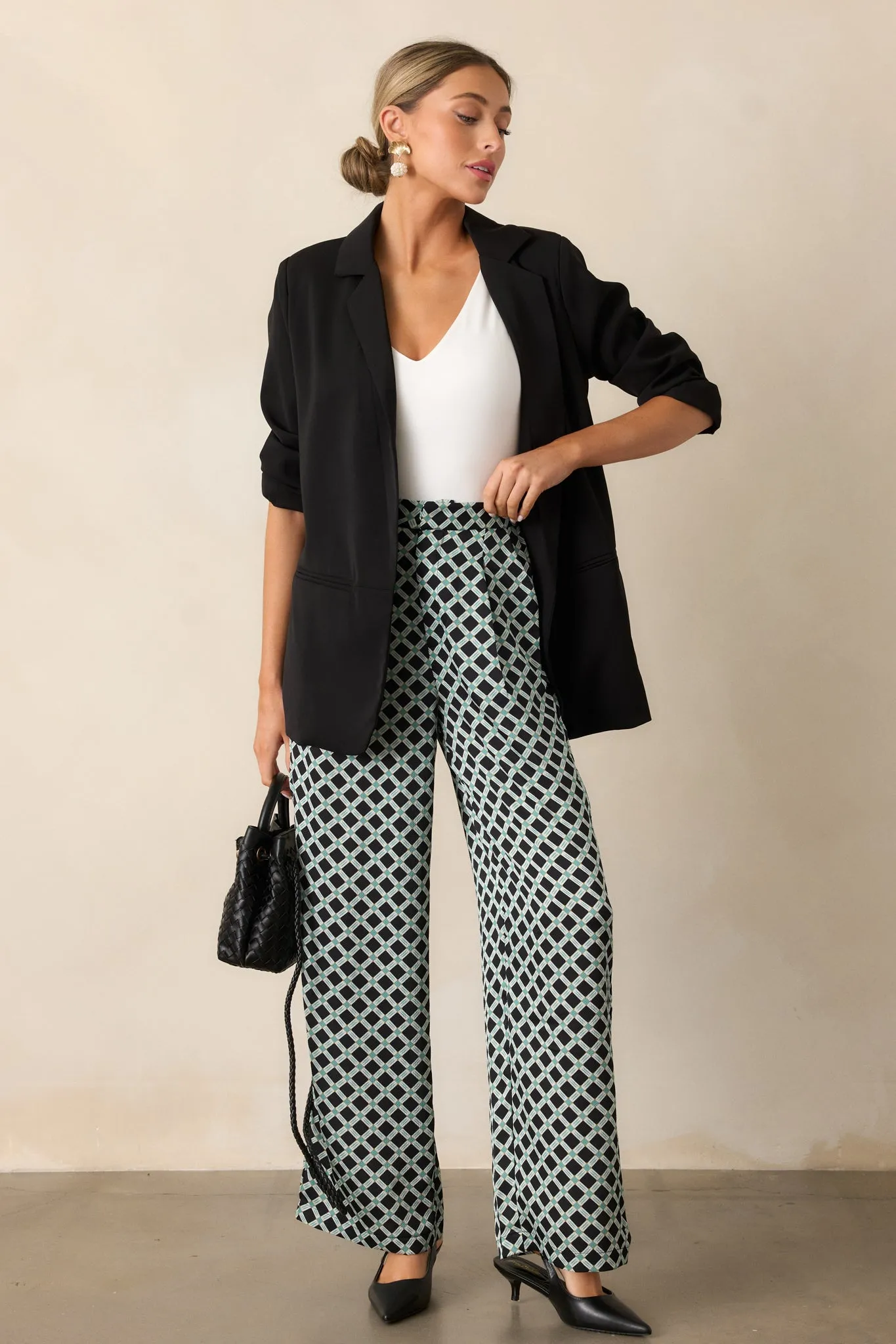 Radiant Horizons Black Oversized Blazer