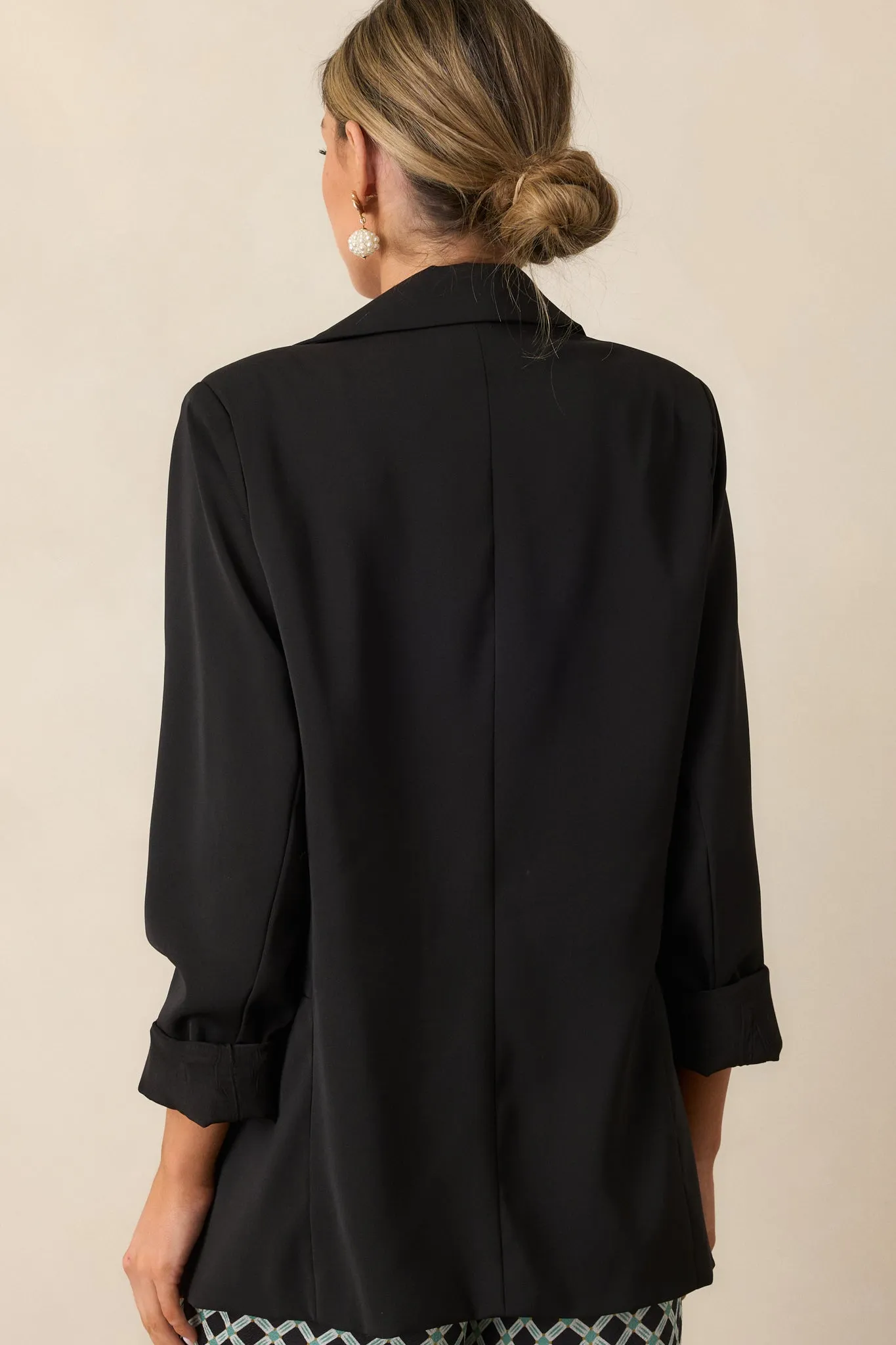 Radiant Horizons Black Oversized Blazer