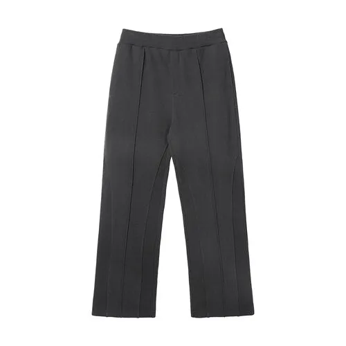 Relaxed fit pin tuck flare joggers