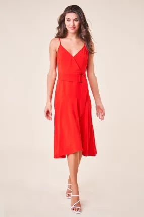 Rise Up Belted Midi Slip Dress