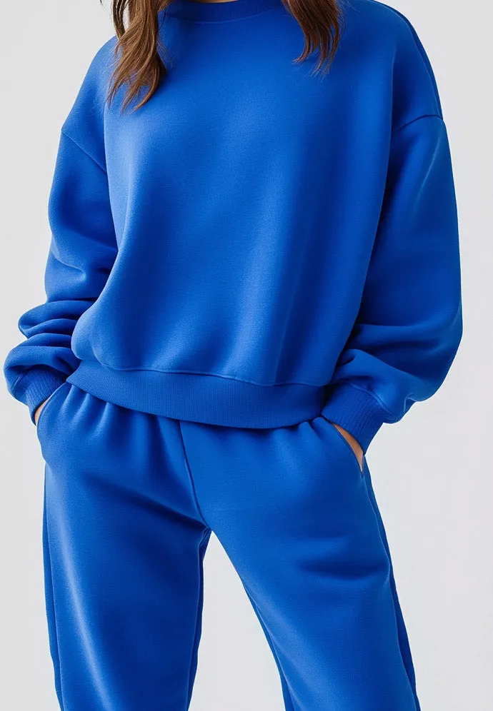 Royal Blue Sweatshirt & Tapered Joggers