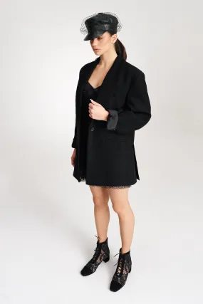 'Scarlett' Black Oversized Tuxedo Blazer