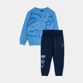 See Me Shine Crew and Joggers Infant Toddler Set (Blue)