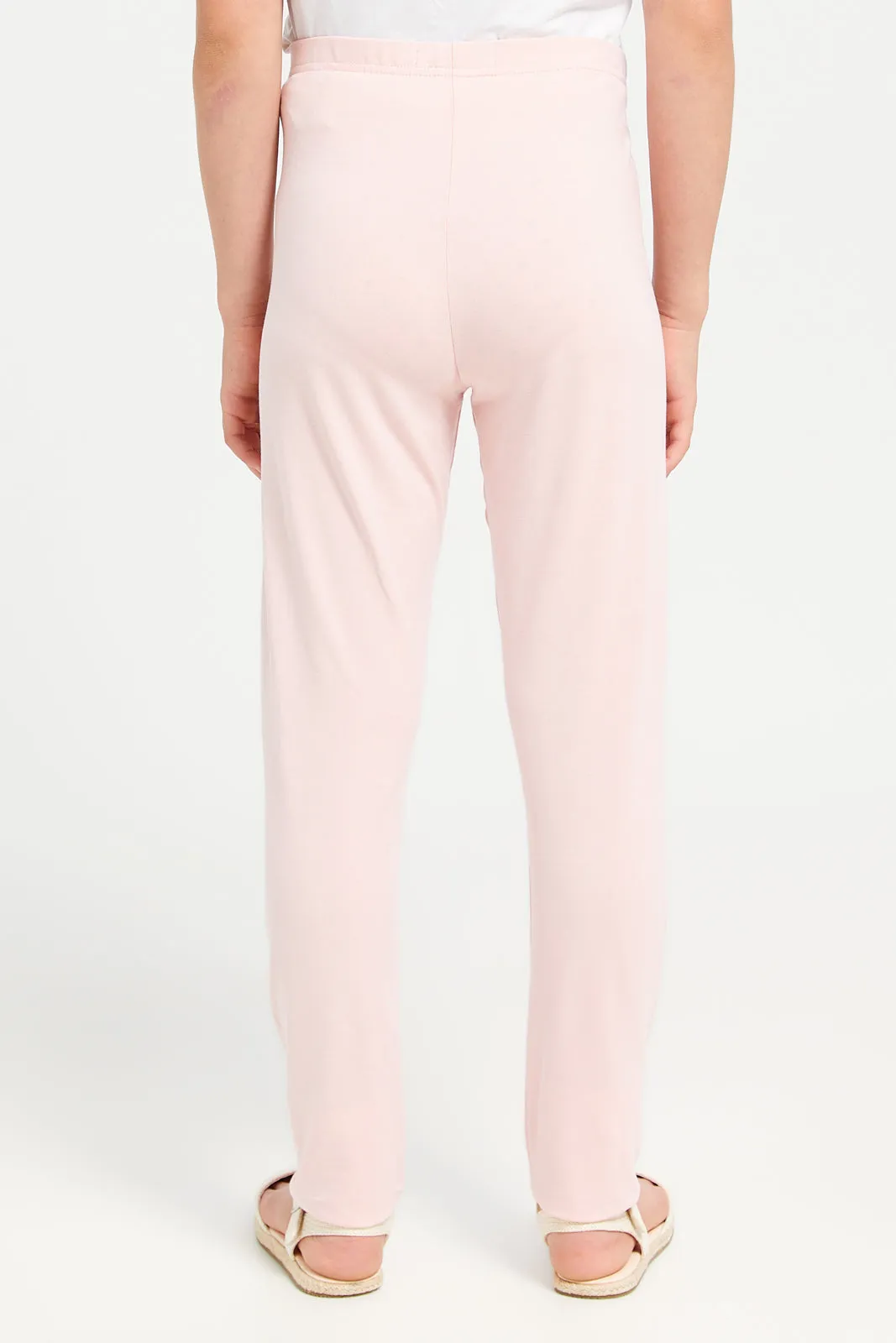 Senior Girls Apricot Basic Leggings