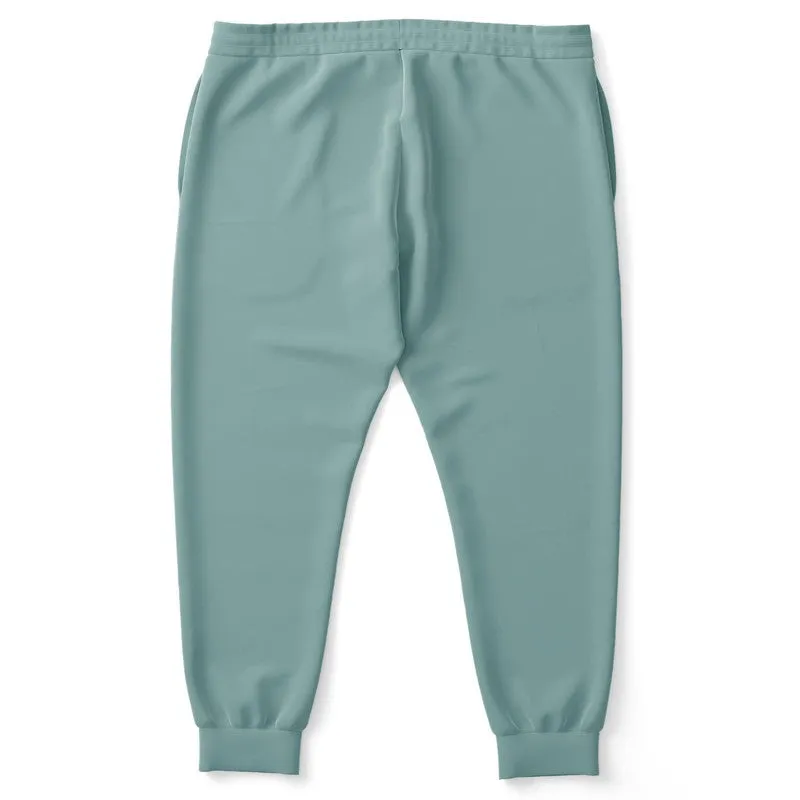 Shaded Pale Pastel Blue-Green Gray Joggers | Unisex | with PLUS sizes | C30M0Y15K30