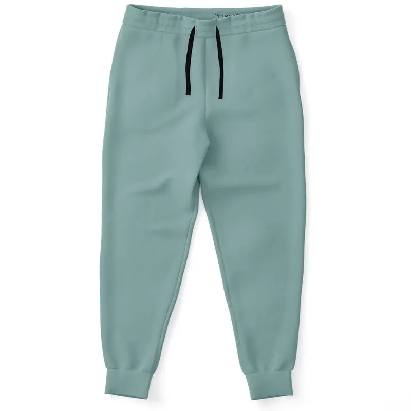 Shaded Pale Pastel Blue-Green Gray Joggers | Unisex | with PLUS sizes | C30M0Y15K30