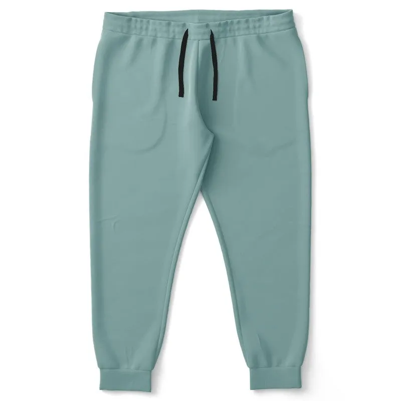 Shaded Pale Pastel Blue-Green Gray Joggers | Unisex | with PLUS sizes | C30M0Y15K30