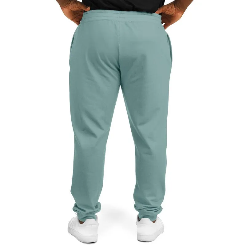 Shaded Pale Pastel Blue-Green Gray Joggers | Unisex | with PLUS sizes | C30M0Y15K30