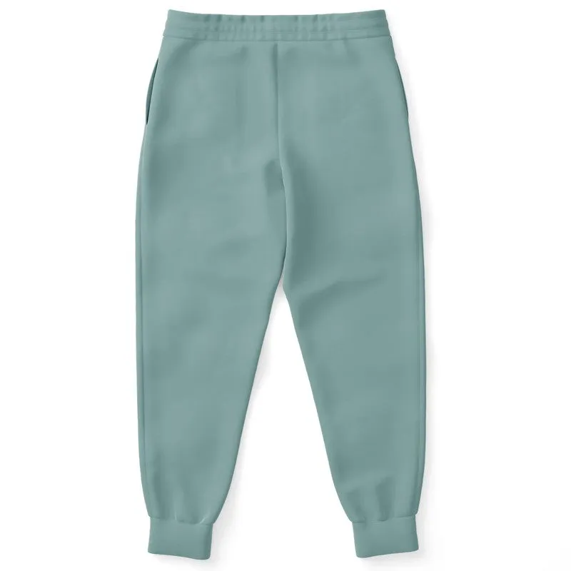 Shaded Pale Pastel Blue-Green Gray Joggers | Unisex | with PLUS sizes | C30M0Y15K30