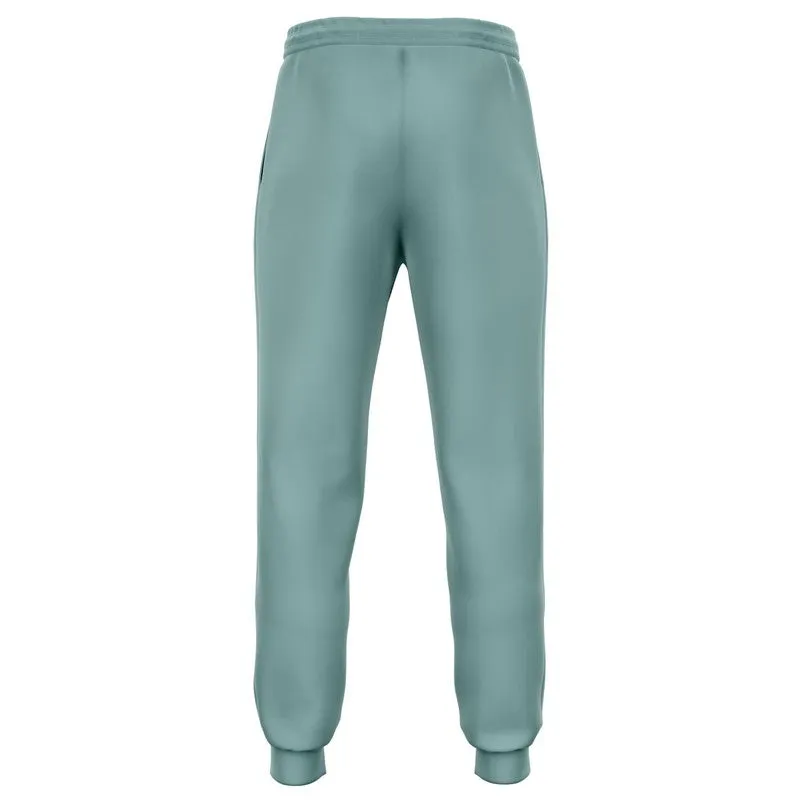 Shaded Pale Pastel Blue-Green Gray Joggers | Unisex | with PLUS sizes | C30M0Y15K30