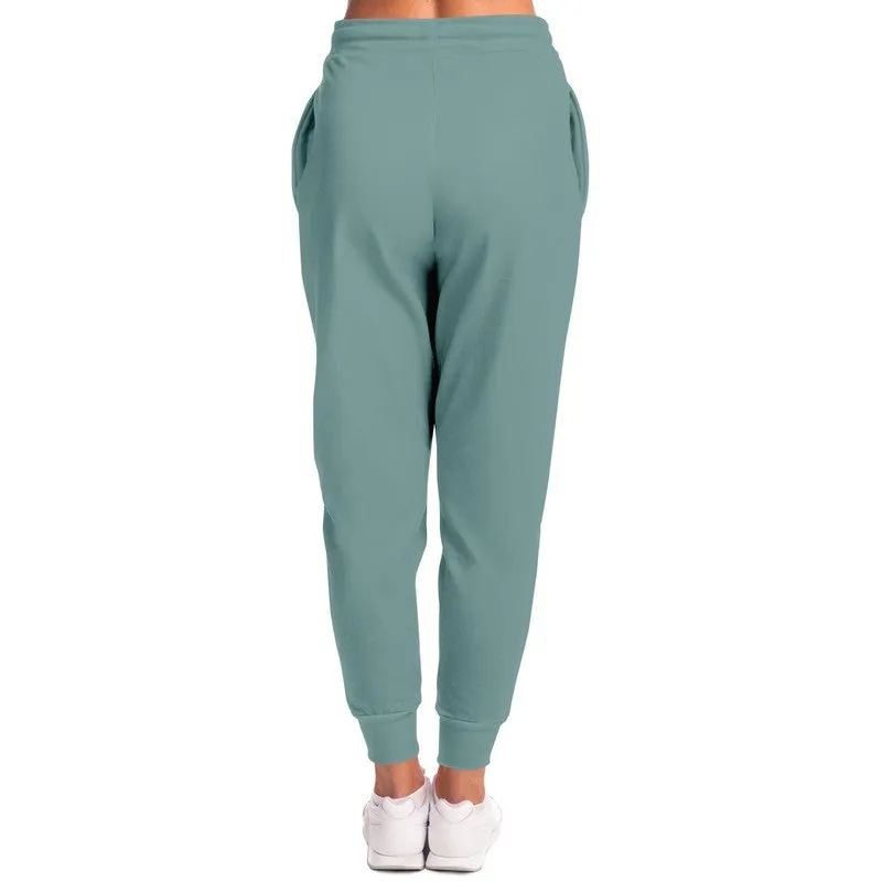 Shaded Pale Pastel Blue-Green Gray Joggers | Unisex | with PLUS sizes | C30M0Y15K30