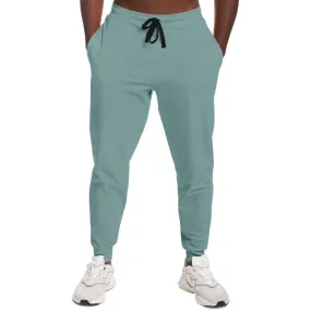 Shaded Pale Pastel Blue-Green Gray Joggers | Unisex | with PLUS sizes | C30M0Y15K30