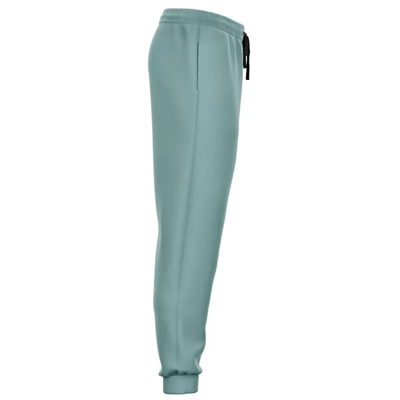 Shaded Pale Pastel Blue-Green Gray Joggers | Unisex | with PLUS sizes | C30M0Y15K30