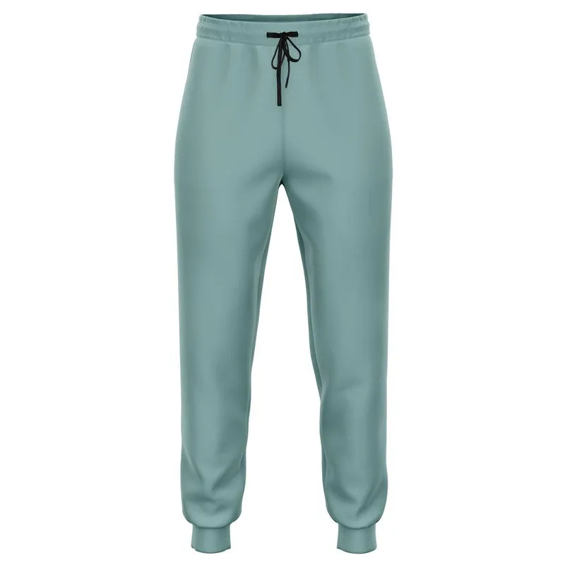 Shaded Pale Pastel Blue-Green Gray Joggers | Unisex | with PLUS sizes | C30M0Y15K30