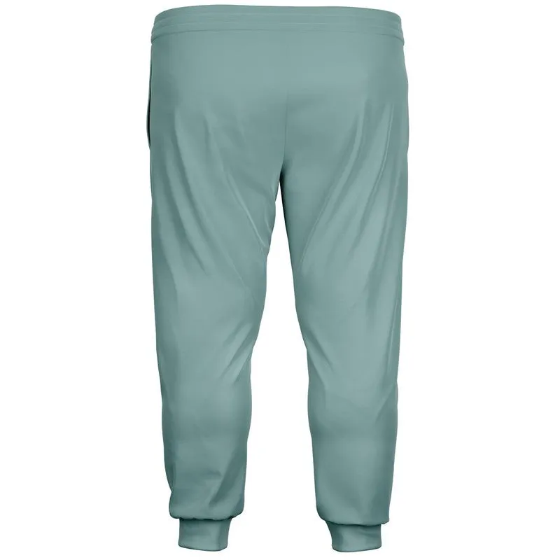 Shaded Pale Pastel Blue-Green Gray Joggers | Unisex | with PLUS sizes | C30M0Y15K30