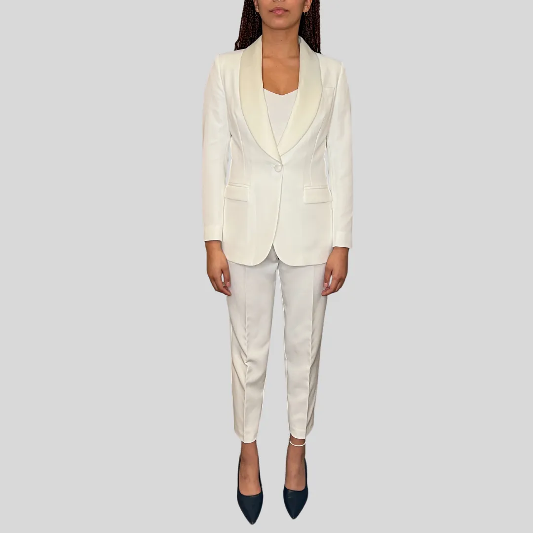 Shawl Collar Blazer - White