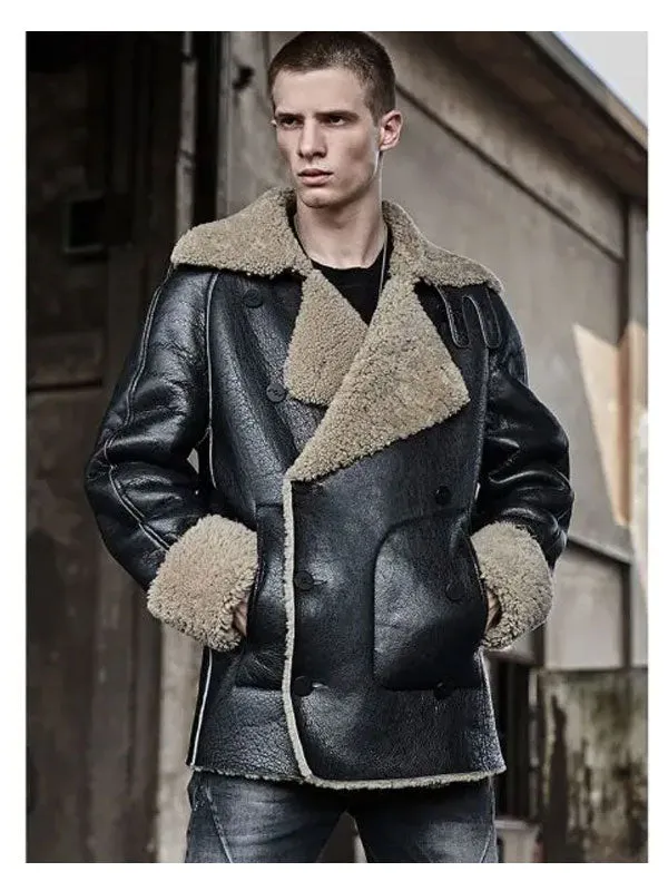 Shearling Jacket Short Fur Coat Leather Jacket Fashion Loose Thick Winter Mens Coats