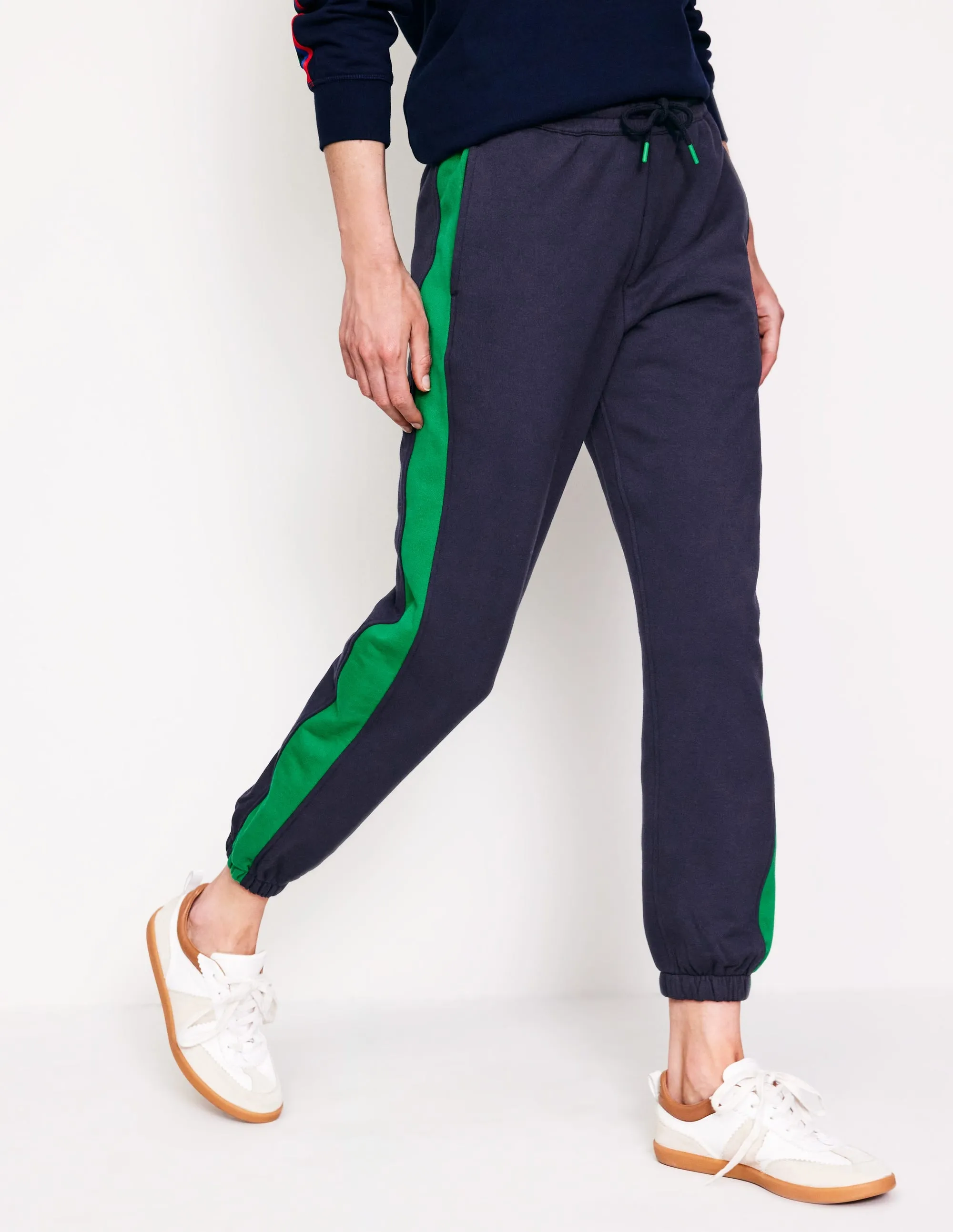 Side Panel Joggers-Navy