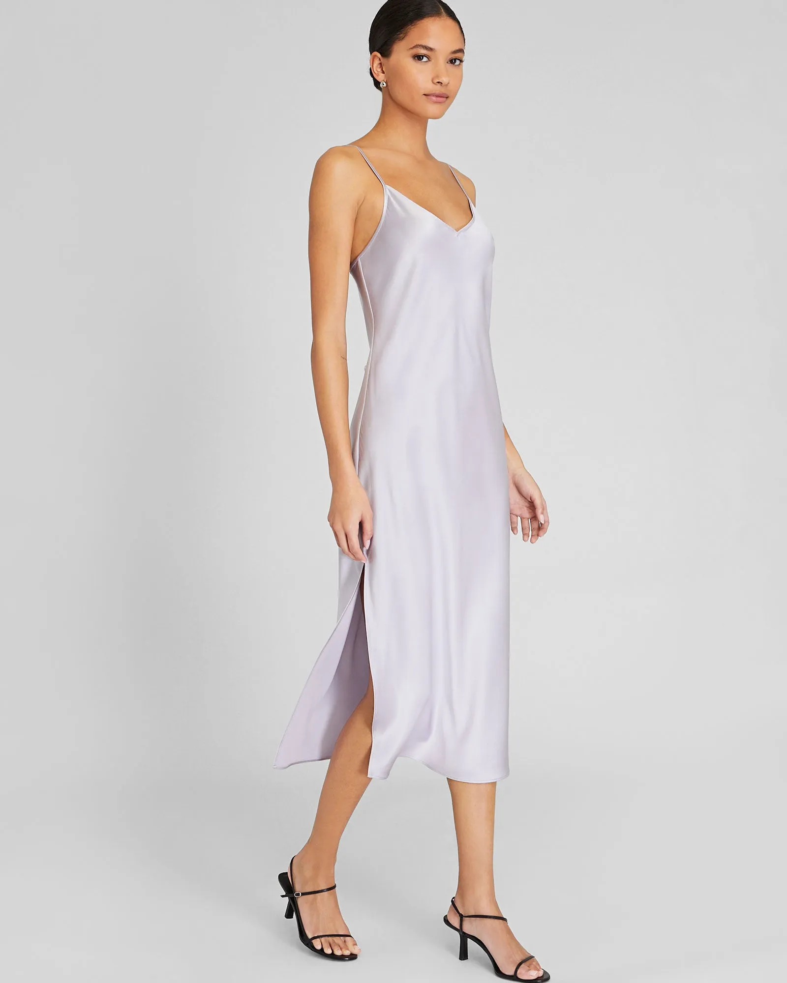 Silk Charmeuse Midi Slip Dress