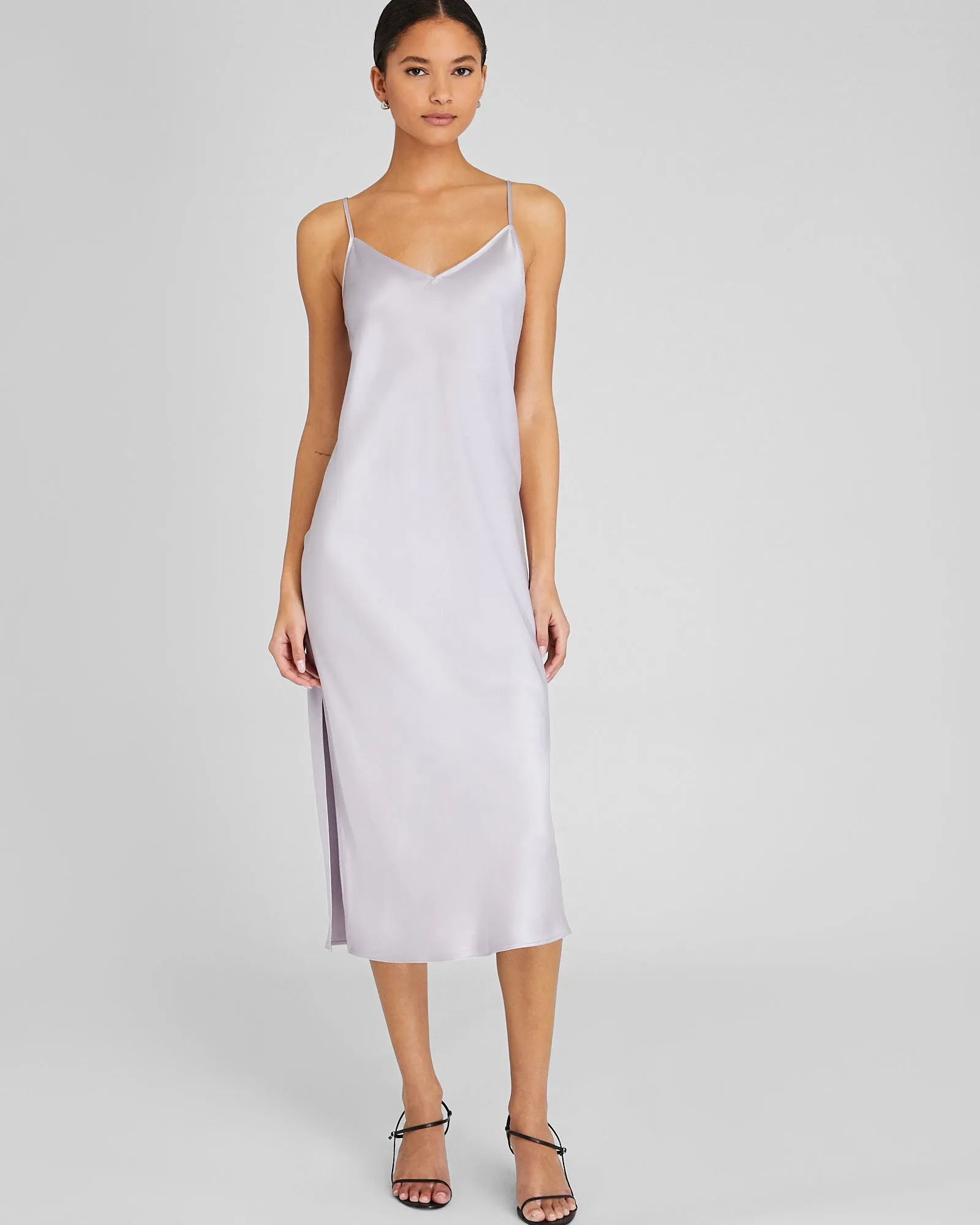 Silk Charmeuse Midi Slip Dress