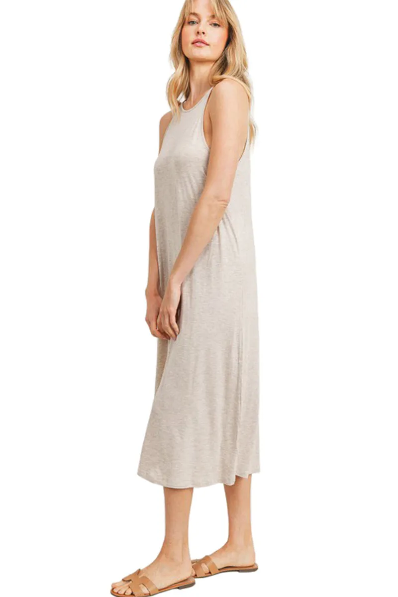 Slip Knit Jersey Midi Dress