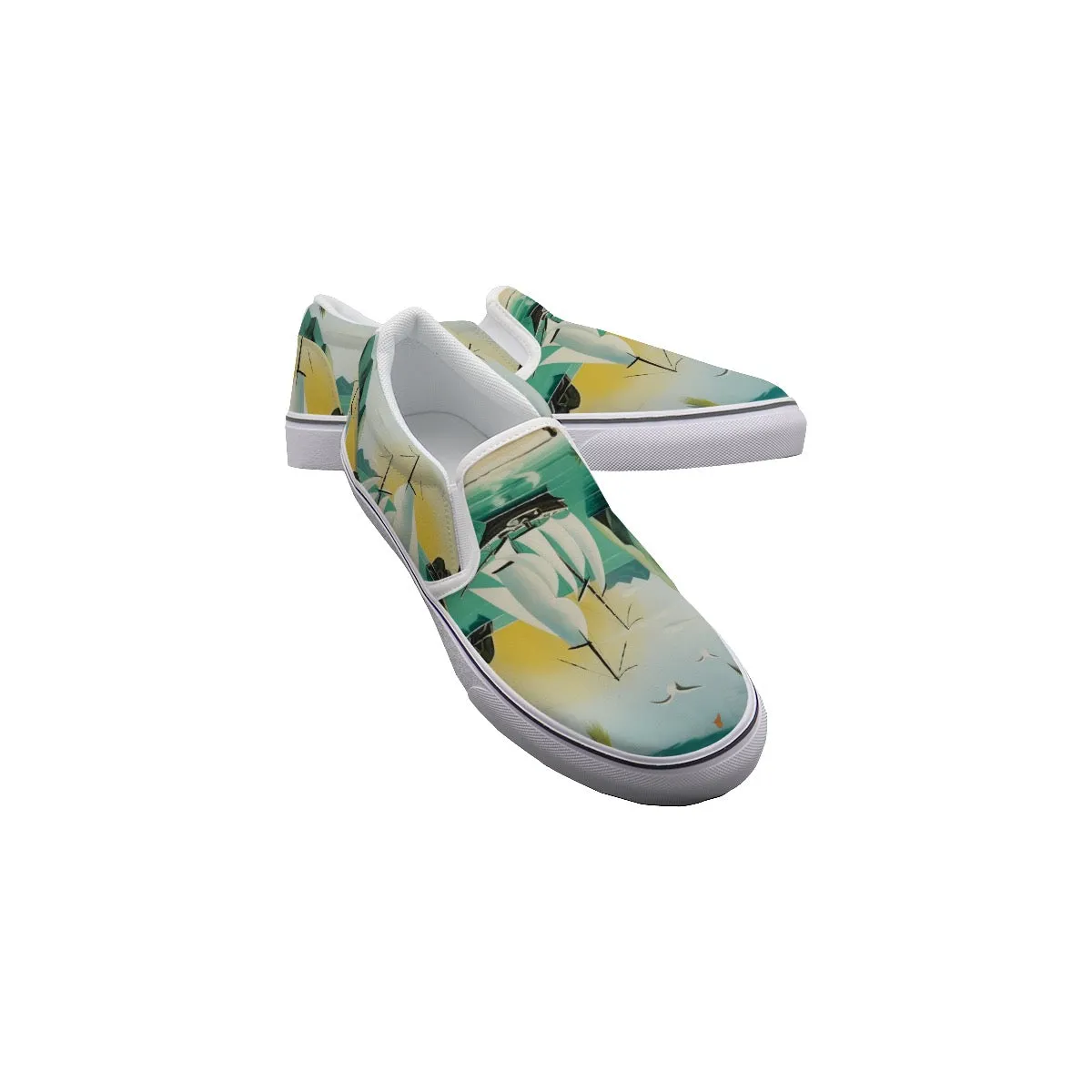 So#23 Men's Slip On Sneakers, abstract, print