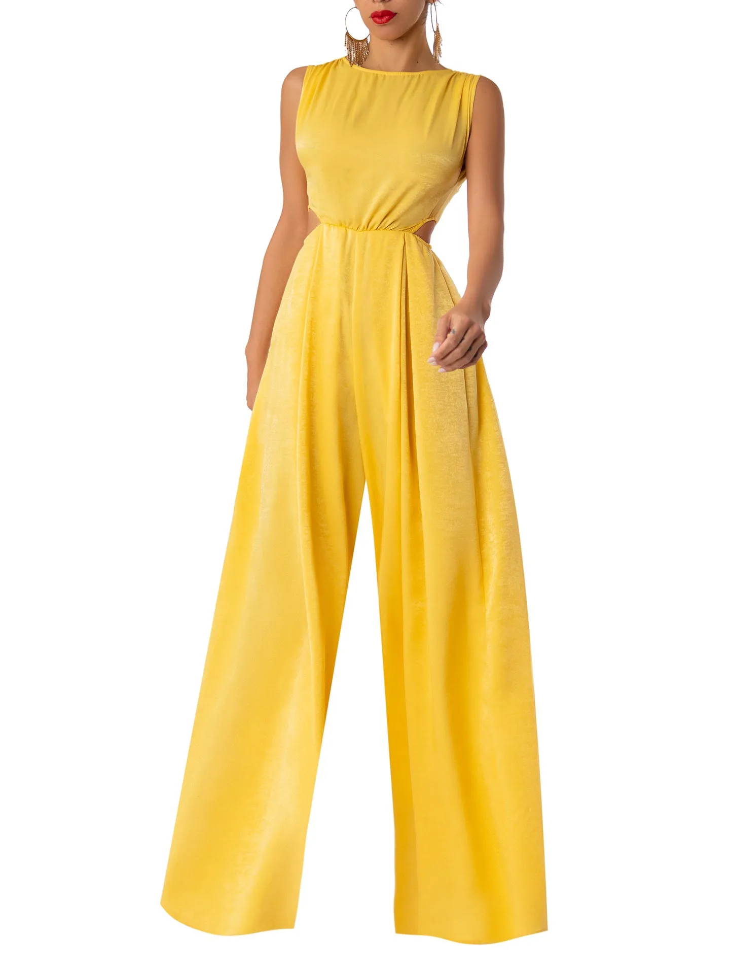 “Sol” Yellow Cut-Out Jumpsuit