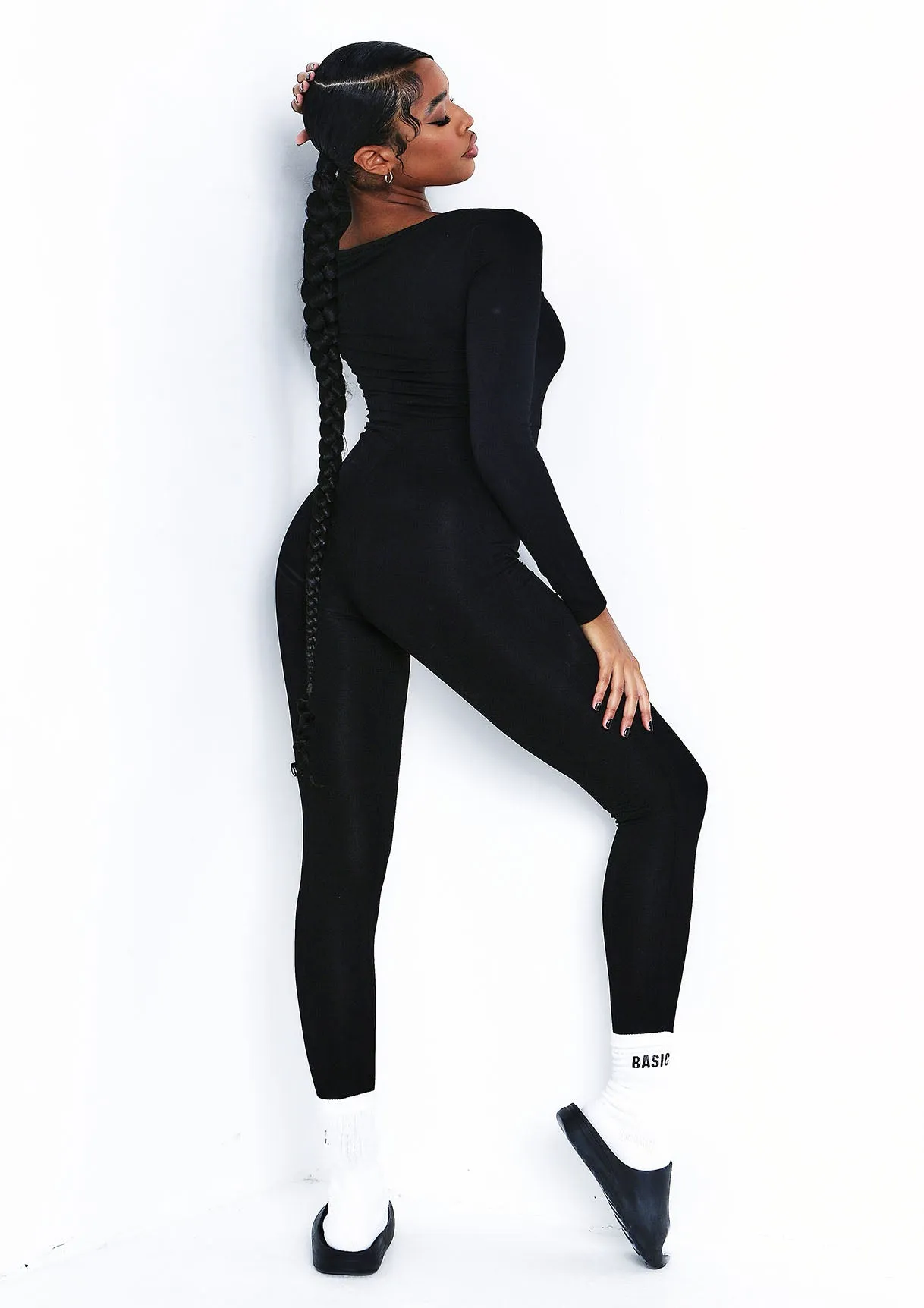 Soph Black Wide Neck Jumpsuit