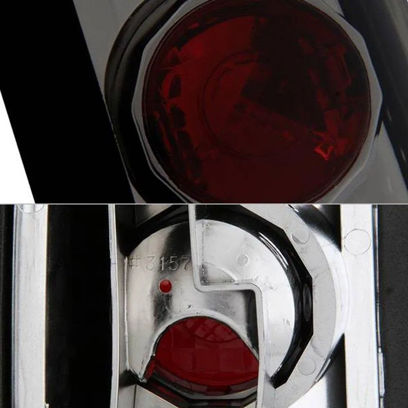 Spyder Euro Style Tail Lights Chevy Blazer (1992-1994) Black / Black Smoke / Chrome / Smoke