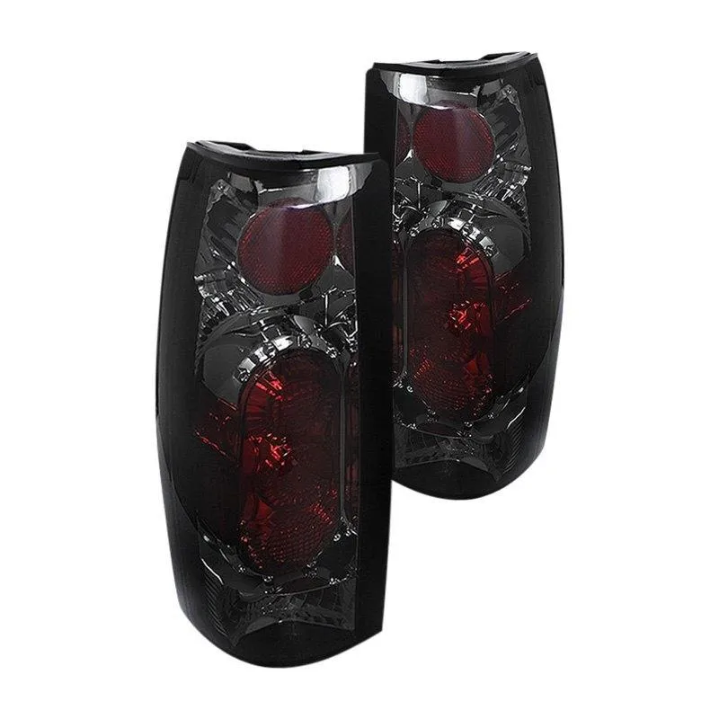 Spyder Euro Style Tail Lights Chevy Blazer (1992-1994) Black / Black Smoke / Chrome / Smoke