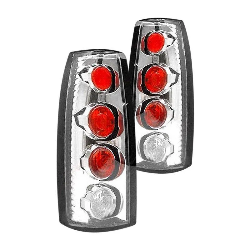 Spyder Euro Style Tail Lights Chevy Blazer (1992-1994) Black / Black Smoke / Chrome / Smoke