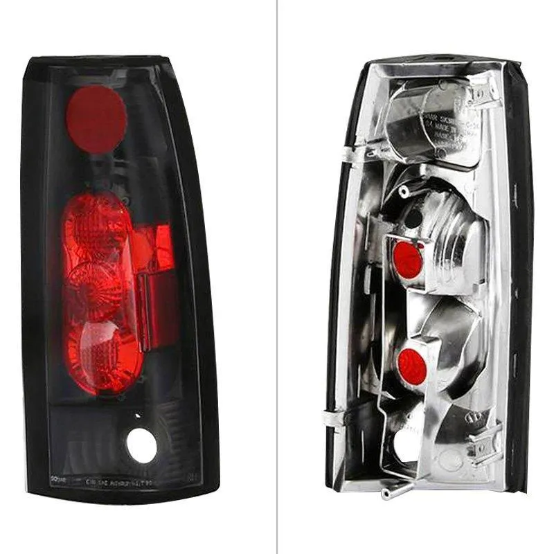 Spyder Euro Style Tail Lights Chevy Blazer (1992-1994) Black / Black Smoke / Chrome / Smoke