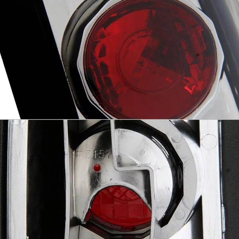 Spyder Euro Style Tail Lights Chevy Blazer (1992-1994) Black / Black Smoke / Chrome / Smoke