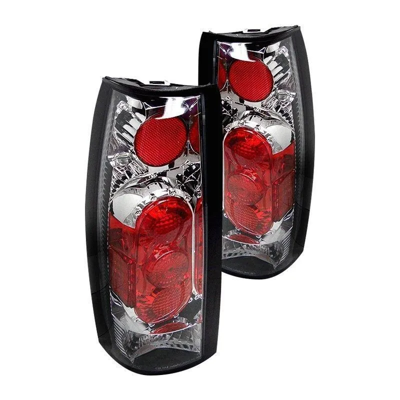 Spyder Euro Style Tail Lights Chevy Blazer (1992-1994) Black / Black Smoke / Chrome / Smoke