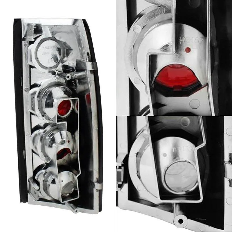 Spyder Euro Style Tail Lights Chevy Blazer (1992-1994) Black / Black Smoke / Chrome / Smoke