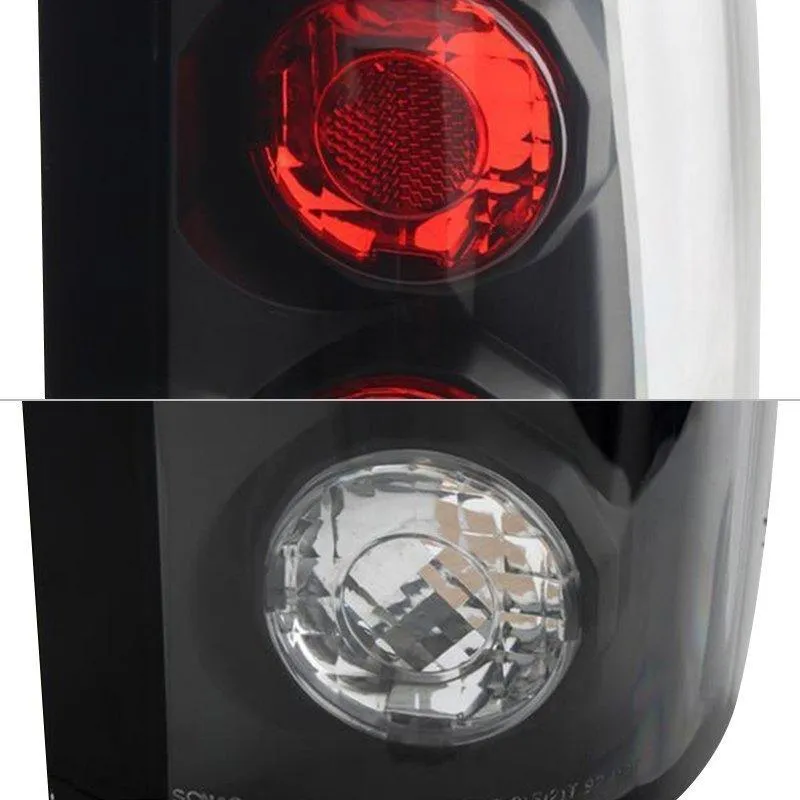 Spyder Euro Style Tail Lights Chevy Blazer (1992-1994) Black / Black Smoke / Chrome / Smoke