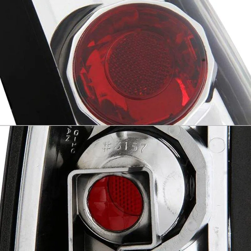 Spyder Euro Style Tail Lights Chevy Blazer (1992-1994) Black / Black Smoke / Chrome / Smoke