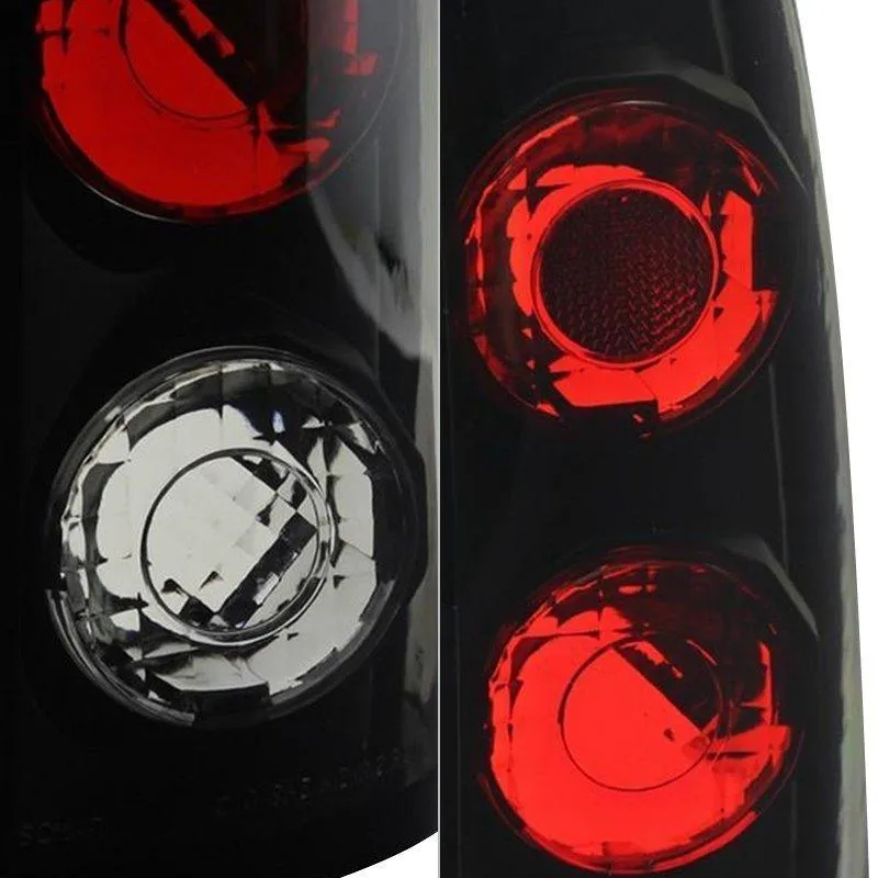 Spyder Euro Style Tail Lights Chevy Blazer (1992-1994) Black / Black Smoke / Chrome / Smoke