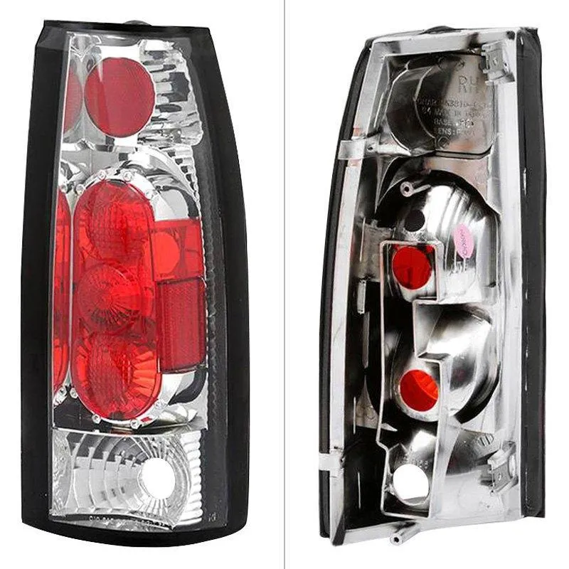 Spyder Euro Style Tail Lights Chevy Blazer (1992-1994) Black / Black Smoke / Chrome / Smoke