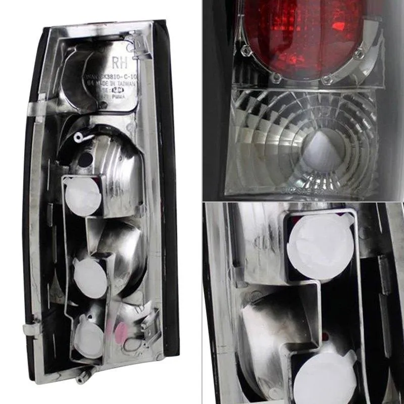 Spyder Euro Style Tail Lights Chevy Blazer (1992-1994) Black / Black Smoke / Chrome / Smoke