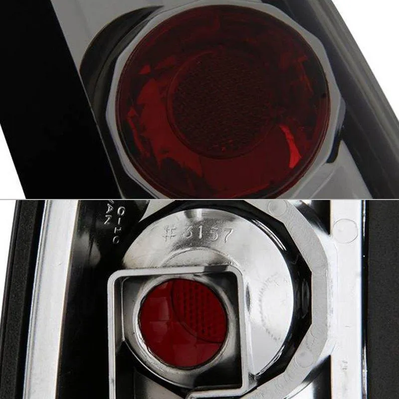 Spyder Euro Style Tail Lights Chevy Blazer (1992-1994) Black / Black Smoke / Chrome / Smoke