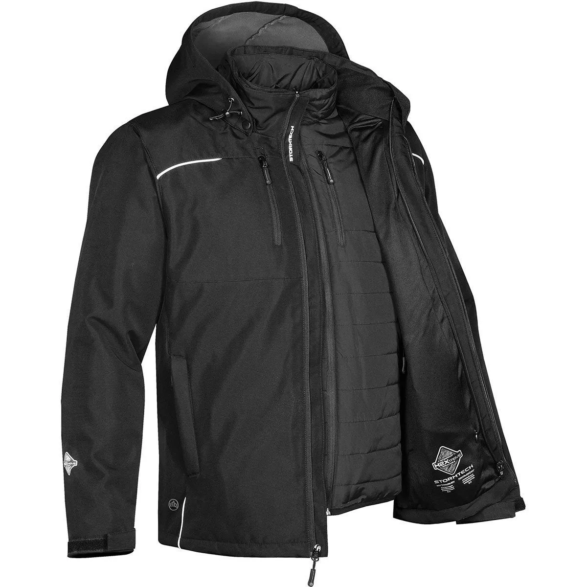 Stormtech Men's Black Atmosphere Hd 3-In-1 System Jacket