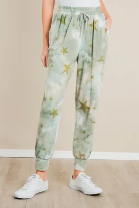 Tie Dye Star Printed Joggers