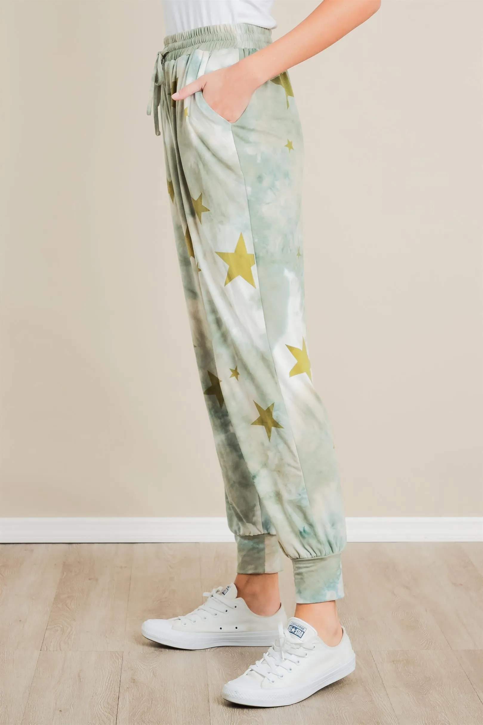 Tie Dye Star Printed Joggers