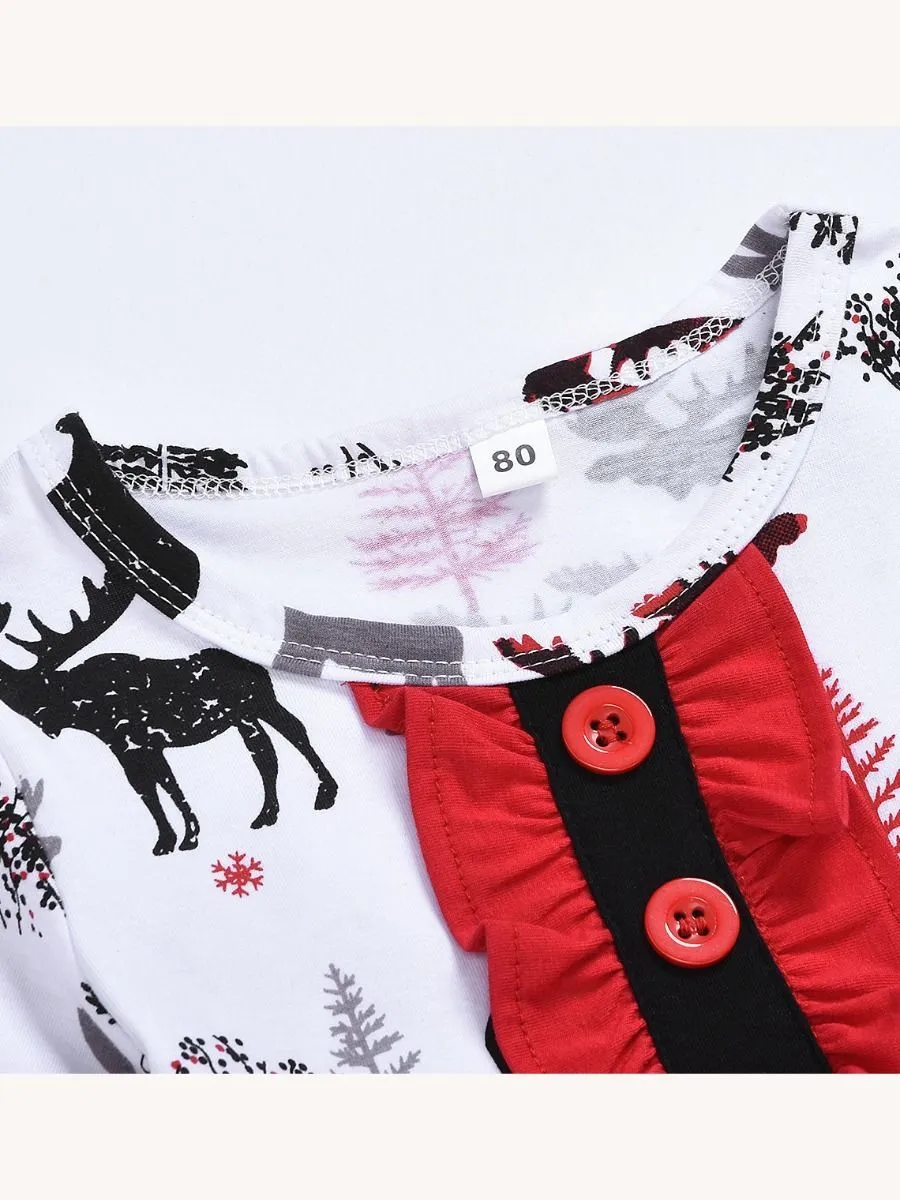 Toddler Girl Christmas Reindeer Dress