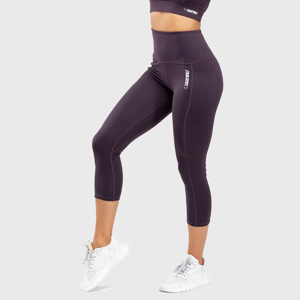 We Rise High-Waisted Cropped Leggings - Beetroot