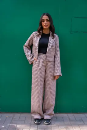 Windmill Patterned Suit - Farah Wagdy